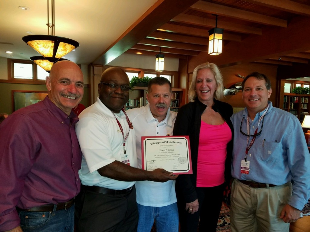From left to right: Sal Cassano, Chief Wilson, Fire Chief Dennis Rubin, Fire Chief Rhoda Mae Kerr, President of International Association of Fire Chiefs, Fire Chief Larry Williams, President of Southeastern Division of the International Association of Fire Chiefs (SEAFC)