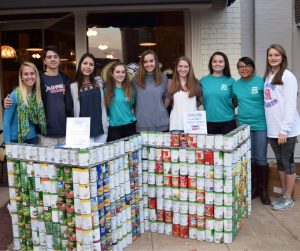 Newnan High School Students held a ‘Canstruction” event to promote their school’s food drive.