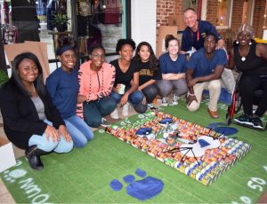 Newnan High School Students held a ‘Canstruction” event to promote their school’s food drive.
